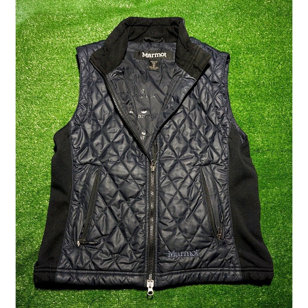 Marmot Women’s Black Quilted Full Zip Vest Size Medium Warm Outdoor Jacket